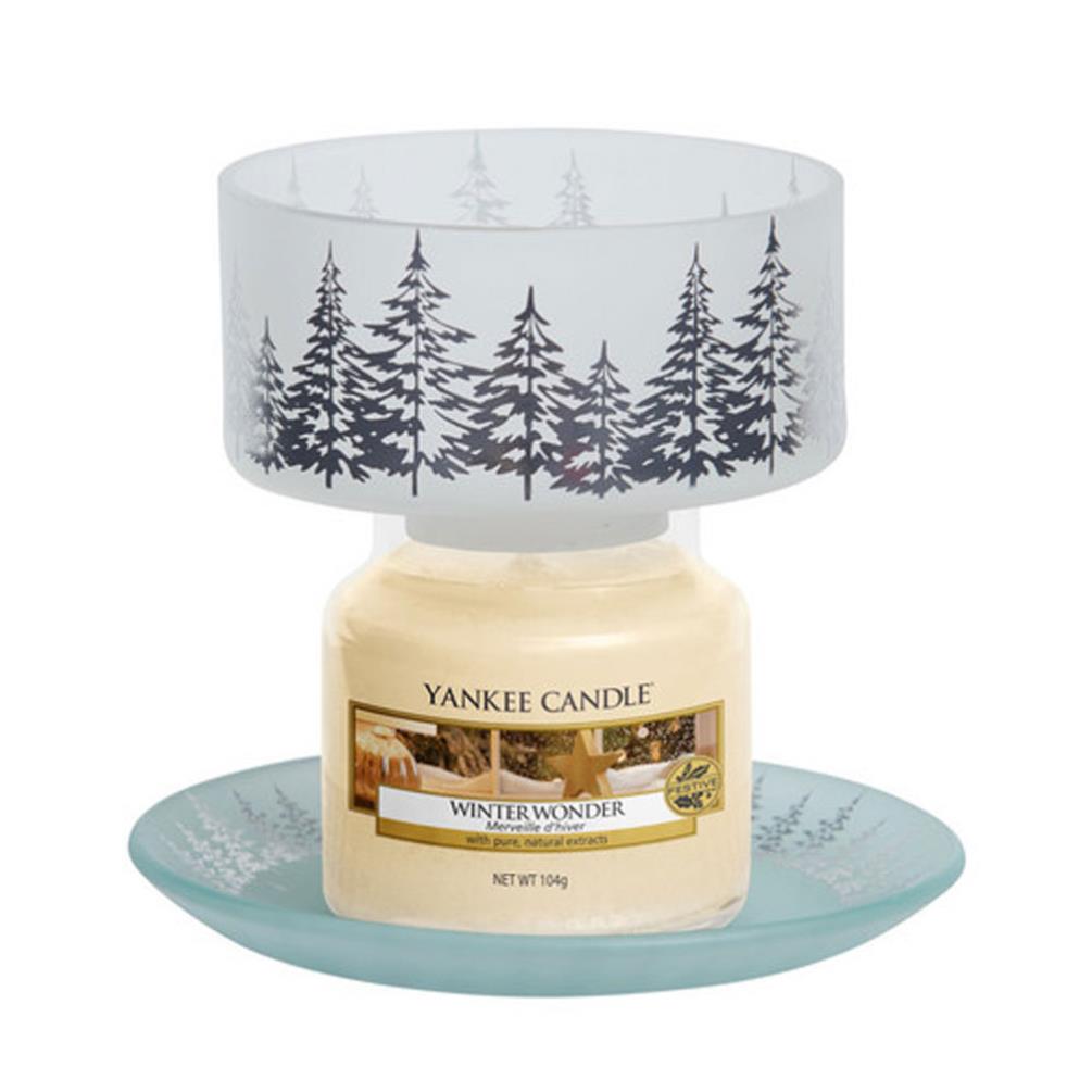 Yankee Candle Winter Trees Small Shade & Tray Set Extra Image 1